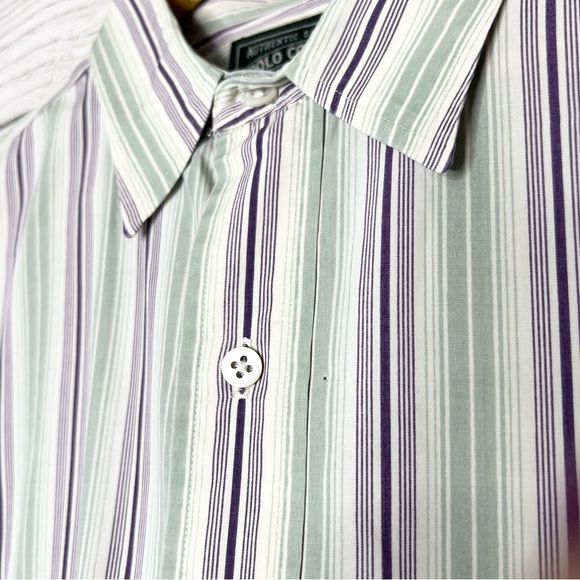 Ralph Lauren Polo Country Green Purple Stripe Button Down Shirt Men’s Size Large - Picture 4 of 9
